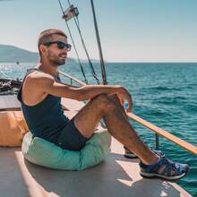 Men Outdoor Sport Sandals Hiking Water Shoes Athletic Beach Casual Closed Toe Hollow Out Summer Sandal Shoes - 藏蓝色 - 查看 7