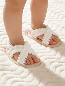 Sandal Musim Panas untuk Balita Perempuan, Sepatu Jalan Luar Ruangan untuk Bayi dan Balita - Putih - View 10