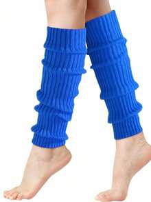 1 par de calentadores de piernas de estilo Lolita de colores caramelo, combinados con calentadores de piernas cálidos para otoño e invierno, acogedores - Multicolor - Ver 12