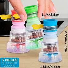 2pcs TATUKIKO Faucet Water Filter Extender With 360° Adjustable Shower Head & Removable Filter Cartridges - Brushed Nickel Finish, Single Hole Installation For Kitchen Sink & Bathroom Faucet, No Electricity Required, Improves Water Quality & Reduces Plastic Bottle Waste, Shower Water Filter, Contemporary Design, Durable Construction, Household Essentials - Mixed-color - View 4