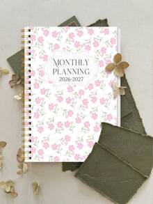 全新 1 本 2026 年 1 月至 2027 年 12 月月度计划本，简约活页式，粉色，包含每日、每周和每月计划，2026 至 2027 年计划本，适合女性、成人、教师、母亲节、房间装饰等场合，也可作为学校办公用品。 - 粉色 - 查看 7