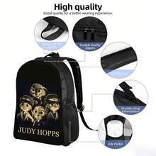 Judy Hopps Fashion  Large Capacity Backpack With Adjustable Shoulder Strap, Simple Casual Backpack Ideal For Daily Use, Travel & Fan Gifts - màu đen - Xem 4