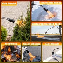 1Pc 180,000 BTU Propane Grass Torch Heavy Duty Grass Burner Flame Weeder With 10FT Hose Piezo Ignition Adjustable Flame Control For Weeds Ice Snow Asphalt Fire Starting Propane Tank Not Included - Silver - View 4