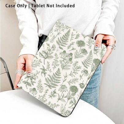 1 chiếc ốp lưng gập bảo vệ bàn làm việc có khe cắm bút, họa tiết hoa lá màu xanh lá cây, tương thích với Honor Pad 8/9/10, Honor GT 11.5inch/X7/X8A/X9/X8Pro/X9Pro/V9/V8 Pro, MatePad Se 11inch/MatePad 11inch/11.5inch, MatePad Pro, Apple thế hệ thứ 10/ 11 2025 (A16), A9/A9+/A11/S11/S10 FE+, chức năng tự động ngủ/thức, thích hợp làm quà tặng cho mùa tựu trường, ngày Valentine, quà tặng ngày lễ.