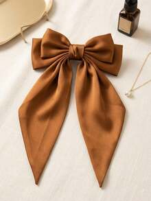1 pièce Nœud, Grand nœud pince à cheveux pour filles, Accessoire de cheveux élégant pour queue de cheval, Festival, Fête - Rouille - Voir 6