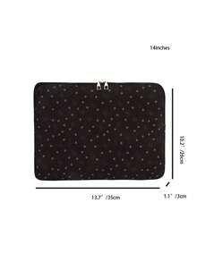 Solid Color Minimalist Luxury Star Pattern Laptop/Tablet Sleeve, Multi-Size Laptop Case Laptop Bag Laptop Sleeve Computer Case Computer Bag For Men Portable Laptop Cover Travel Essentials - Black - View 9