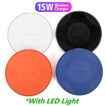 15W Fast Wireless Charger | Universal Wireless Charging Pad Compatible With Apple 16/15/14/13/12/11 Pro Max And Galaxy S24/S23/S22/S20