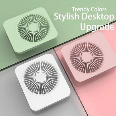 Ventilateur de bureau portable alimenté par USB, super silencieux avec 5 vitesses réglables, design pliable à 180°, interrupteur de contrôle du cordon, convient pour la maison, le bureau, les voyages, appareil de refroidissement multifonctionnel, léger