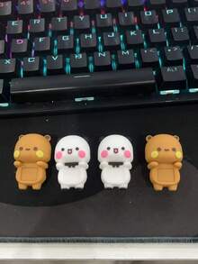 卡通人物可爱熊熊猫贴纸 - 适合装饰手机、平板电脑、电脑屏幕，也是情人节、母亲节、毕业季的礼物之选 - 彩色 - 查看 9