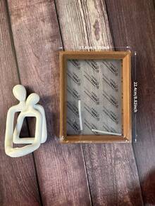 1个木质双面相框 - 可放置于桌面或悬挂于墙面，配有亚克力面板，适合放置照片和植物标本 - 天然木材和胡桃木贴面，简约装饰 - 节日礼物、毕业纪念品、书架装饰、秋季家居点缀、送给她的生日礼物 - 彩色 - 查看 20