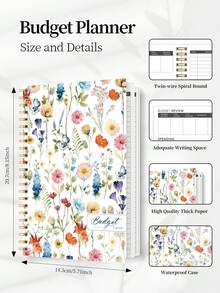 1 cuốn sổ kế hoạch ngân sách hàng tháng kèm nhãn dán, sổ kế hoạch ngân sách đơn giản 15 tháng khổ A5 dành cho người mắc ADHD, có chức năng theo dõi tiết kiệm & nợ và biểu đồ chi tiêu, giúp tiết kiệm tiền dễ dàng, đồ dùng văn phòng & học tập, quà tặng văn phòng phẩm cho nam nữ, quà tặng tri ân giáo viên, quà tặng Ngày của Mẹ. - cuốn sách lập ngân sách tiết kiệm tiền - Xem 4