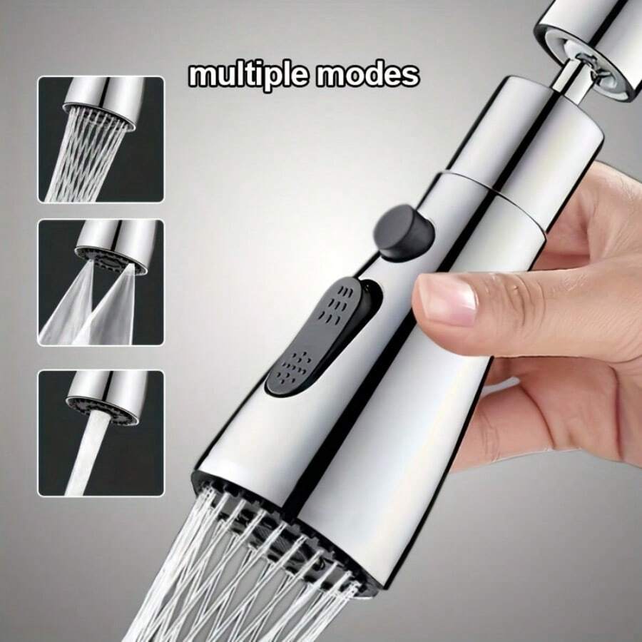 Multi-Functional Faucet Extension Device | Kitchen And Bathroom Splash-Proof Pressure Nozzle Connector 3-Speed Rotatable Bubble Maker And Cleaning Nozzle Universal Type Rotatable Bubble Maker And Cleaning Nozzle Campervan Kitchen Faucet