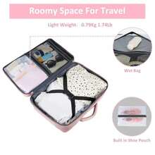 Travel Backpack For Women, Carry On Backpack With Water Bottle Pocket & Shoe Pouch, TSA 15.6inch Laptop Mochila Flight Approved, Nurse Bag Casual Daypack For Weekender Business Hiking, Pink - 杏色 - 查看 2