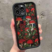 Funda de silicona para iPhone 11 12 13 14 15 16 Plus Pro Promax XR XS/ X, diseño de moda de alta gama, diseño de hongo del bosque, compatible con iPhone 17 Air, válida para las series individuales de Apple 11/12/13/14/15/16/17. - 1 unidad - Ver 5