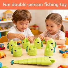 2-delars teleskopisk fiskeleksak, tidigt pedagogiskt pusselspel för pojkar och flickor - Multifärgad - Visa 2