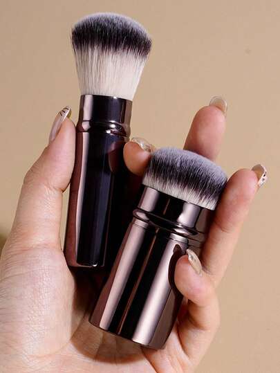  Bộ 2 cọ trang điểm chuyên nghiệp BS-MALL, cán nhôm, tiện dụng cho du lịch và trang điểm hàng ngày.