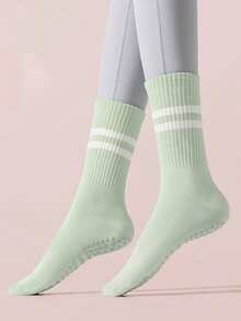 1 Pair Women's Non-Slip Yoga Socks, Anti-Slip Design, Suitable For Pilates, Ballet, Dance, Yoga And Other Sports, Great Christmas Gift - Multicolor - View 3
