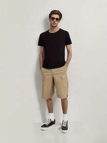 Men'S Tactical Cargo Shorts, Lightweight, Quick Drying, Breathable, Multiple Pockets (No Waistband) Outdoor Shorts - Black - Gray And Beige, Great For Hiking And Outdoor Activities, Mountaineering Gear - Khaki - View 2