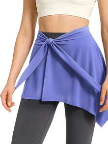 Damen Yoga Rock mit Bindegürtel - asymmetrischer Wickelrock für Workout, Pilates & Tanzen (in verschiedenen Farben erhältlich) - Verschiedenfarbig - Übersicht 6
