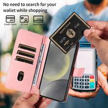 1pc Leather Wallet Phone Case With Card Slot Compatible With Apple 17 Pro Max / Galaxy A56 Series, Fashionable Protective Cover - Pink - View 5