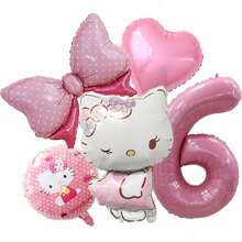 Bộ 5 bóng bay số Sanrio, bóng bay hình nhân vật hoạt hình Hello Kitty dễ thương, bộ bóng bay số Hello Kitty thời trang dành cho bạn bè, gia đình, tiệc sinh nhật, một món quà bất ngờ thú vị. - Xem 14