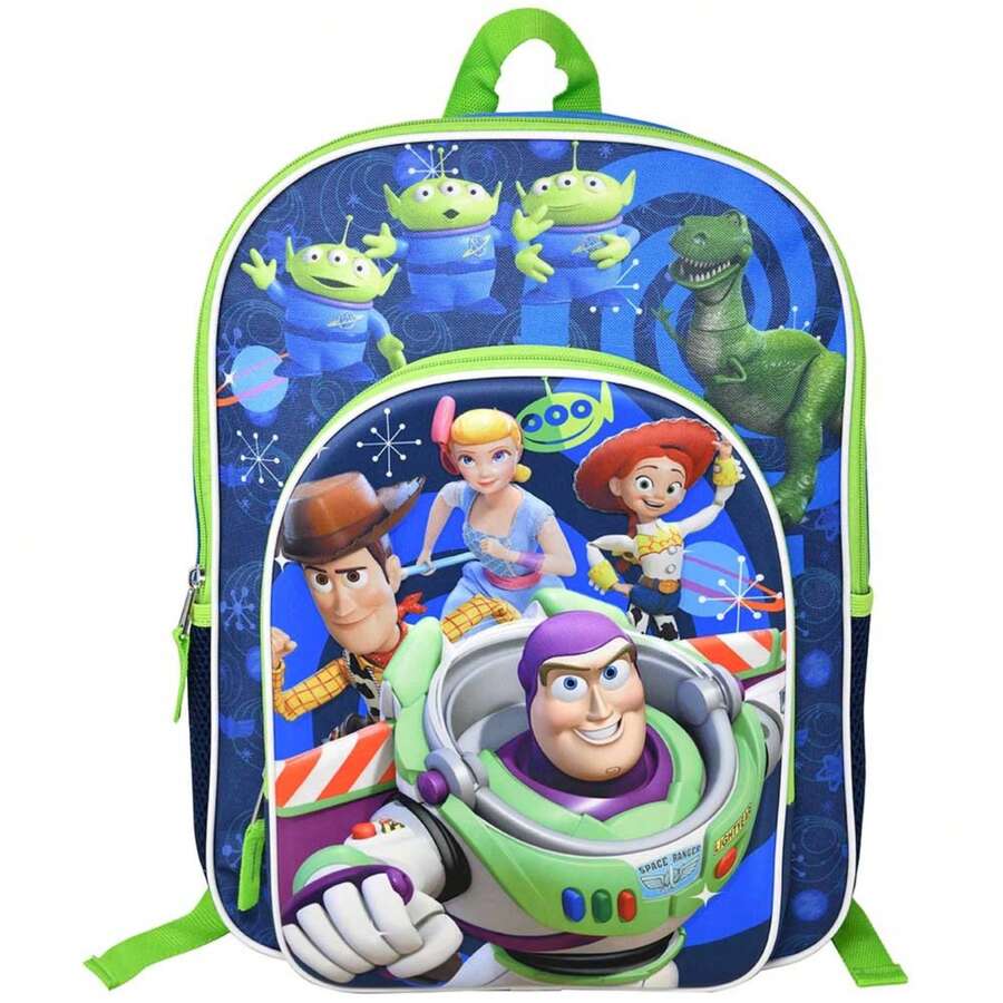Disney Disney Toy Story Nylon Blue Kids 16" School Backpack For Girls And Boys Ages 3+ - 長方形 - 查看 1