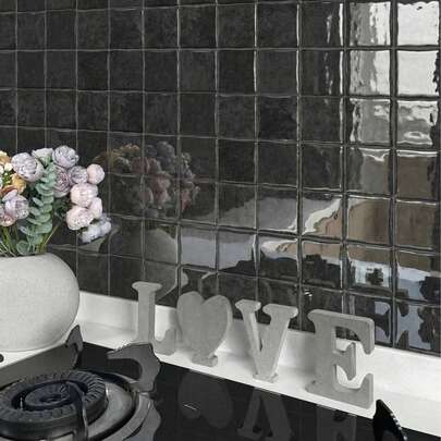 Bộ 5/10 miếng dán tường 3D hình giọt pha lê, giấy dán tường tự dính dạng mosaic, chống thấm nước, chống dầu và chịu nhiệt độ cao, thích hợp cho nhà bếp, phòng tắm, ban công và các không gian trang trí nhà cửa khác.