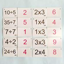 90pcs/Box Multiplication And Division Flash Cards - Math Formula Memory Aid To Improve Calculation Ability, Math Learning Cards, Interesting Design, High-Quality Printing, Arithmetic Learning, Teacher Resources - A - View 4