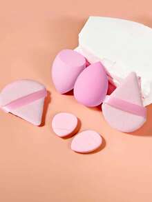 Bộ 6/4/2/1 miếng - Bộ mút trang điểm đa năng, mút trang điểm du lịch, bộ mút trang điểm hình tam giác, mút trang điểm mềm mại và bông xốp, bông phấn ngón tay, bông phấn khô và ướt, bao gồm (1 mút trang điểm hình giọt nước + 1 mút trang điểm góc cạnh + 2 bông phấn tam giác nhung + 2 bông phấn ngón cái), bông phấn tam giác mềm mại. - Nhiều màu - Xem 2