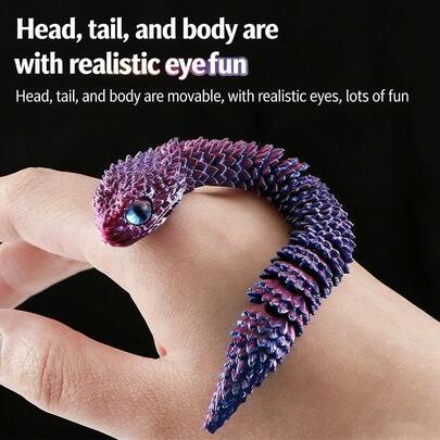 1/5/10/20pcs Flexible Lightweight Colorful Snake Figurines - Soft Joints, Realistic Eyes, Gradient Colors, Durable Plastic - Suitable For Easter, Halloween, Christmas, Valentine's Day Decor And Collectible Animal Models, Holiday Creative Design, Multicolor Animal Models, Applicable For Birthday Gift Bags, Party Fillers, Carnival Prizes (Eyes And Colors Random)