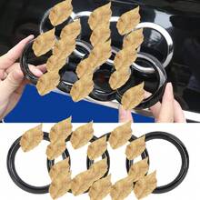 1 Miếng dán logo bốn vòng màu bạc đen bằng nhựa ABS cho nắp capo trước và khoang hành lý xe Audi, phù hợp với các dòng xe Audi A3 A4 A5 A7. - Audi - Xem 1