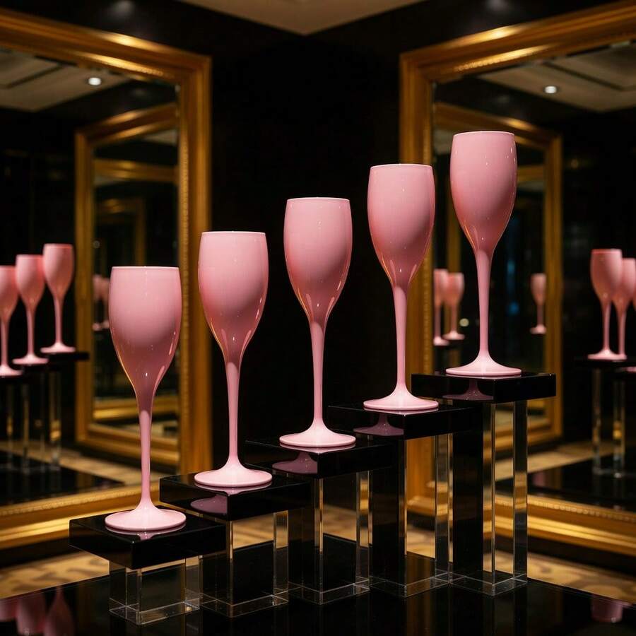 24/12/6/1件套甜美女孩专属（玫瑰粉、乳白）亚克力高级香槟杯，简约优雅，生日派对拍照道具鸡尾酒杯，可重复使用不易碎的高脚杯香槟杯，适合单身女士、婚礼、新娘、派对、居家、烘焙、情人节、儿童派对、周年纪念日、父亲节、母亲节、复活节、假日野餐、新年派对等场合。 - 查看 1