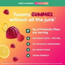 Physician's Choice Fiber Gummies For Digestive Health & Regularity - Raspberry Lemon Flavor - No Sugar Added & Vegan - Natural Chicory Root Prebiotic Fiber - Daily Gummy For Adults, Women & Men - 60CT - 60抽 - 查看 3