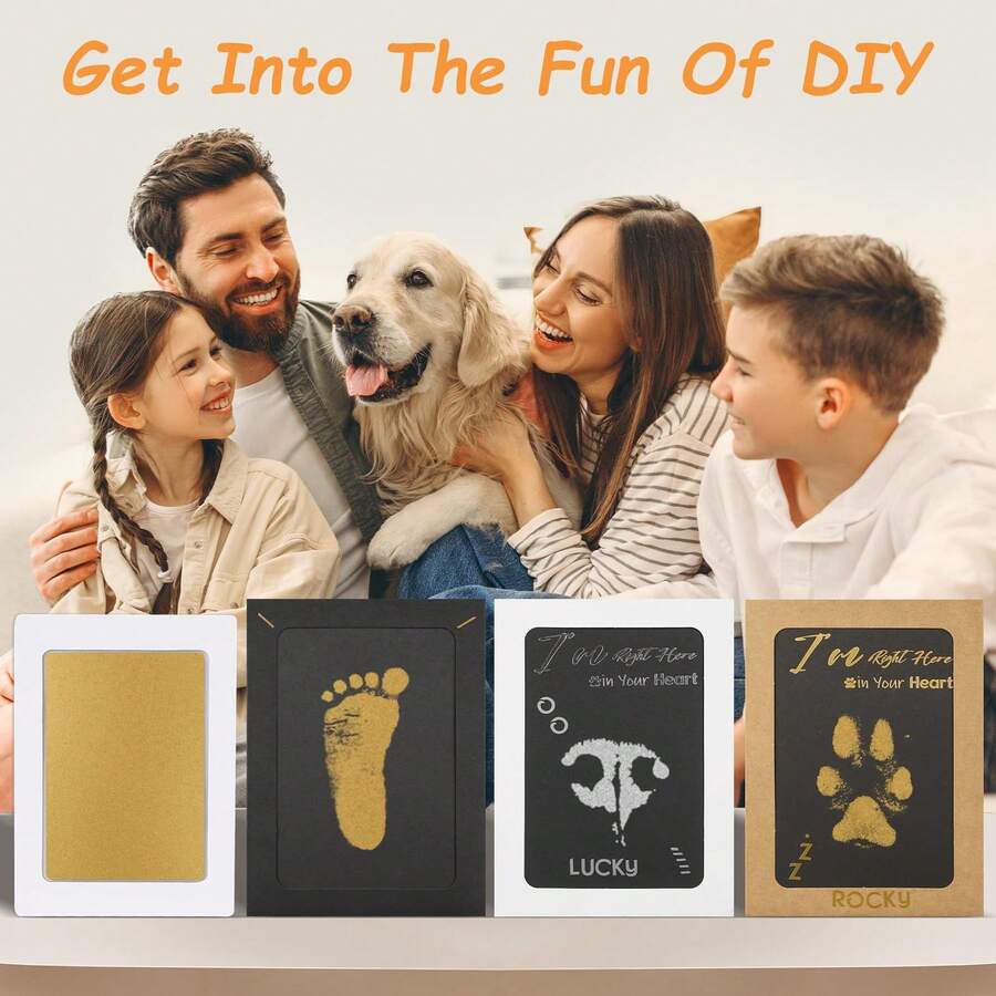 Extra-Large Clean Touch Inkless Ink Pad For Pets |   Paw/Nose Prints For Dogs & Cats  |   Paw Print Stamp Kit |   Dog Paw Print Kit |   Cat Footprint Keepsake (1-Pack) - Màu sắc ngẫu nhiên - Xem 1