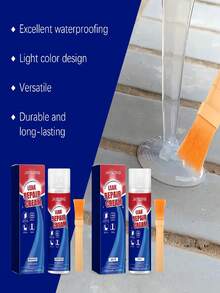 3-Color Transparent, White, Gray Waterproof Sealant Repair Glue, Indoor & Outdoor Use, Suitable For Roof, Bathroom, Wall Tile, Concrete, Wood, Metal, Water-Based Low Odor, Weather-Resistant, Durable Sealing - Multiple Forms - View 7