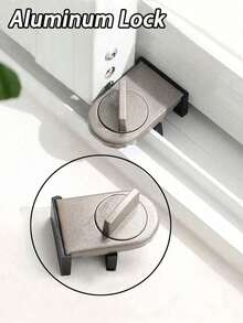 Aluminum Alloy Sliding Door & Window Lock With Anti-Pinch, Anti-Theft, And Anti-Detachment Features - Multicolor - View 1