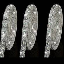 Shiny Rhinestone Strip, Resin Rhinestone Ribbon Self-Adhesive Diamond Strip Crystal Strip Glitter Diamond Waistband Sparkling Rhinestone Rope Suitable For Christmas Art Handmade Crafts Bags Phones Cars Wedding Cake Decoration, Adhesive Crystal Strip Clothing Ribbon Fashion Jewelry Decoration Accessories - Multicolor - View 6