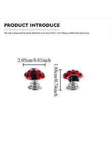 Beetle-Shaped Car Start Button Cover In A Three-Dimensional Insect Style Interior Decoration. Suitable For The One-Key Start Area And The Central Control Panel. Red And Black Contrasting Color Effect. Adds A Sense Of Fun And Vitality. - A - View 3