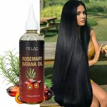 MELAO Basil Batana Hair Oil, 118ml/4 Fl Oz, Suitable For Dry, Damaged, Frizzy Hair, Nourishes And Smooths Strands, Adds Shine And Softness, Lightweight Non-Greasy Formula - 正裝 - 查看 5