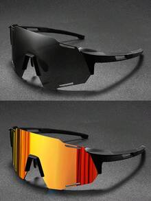2pcs/1pc Outdoor Windproof Men's Sports Glasses (Suitable For Cycling, Running, Beach, Seaside, Etc.) - Multicolor - View 6