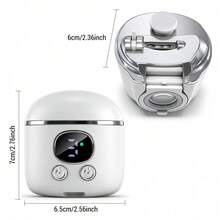 Hailicare Multifunctional Electric Nail Clipper, 3-Speed Adjustment, Dual Blade Switchable, With Magnifying Glass, All-In-One For Trimming, Grinding And Dead Skin Removal, With Display Screen, LED Night Light, Compact And Portable, Type-C Charging - White - View 12