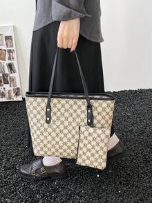 Hevel 大容量女士通勤包，个性化手提包，2026 新款精致小众单肩包，高品质女士包，女士手提包 - 卡其色 - 查看 2