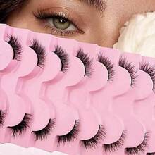 10 Cặp Mi Giả Nửa Mi, Mi Giả Dải Trong Suốt, Mi Giả Mắt Mèo, Mi Giả Ngắn Mềm 3D Lông Chồn Nhân Tạo, Trang Điểm Tự Nhiên (10B-2) - màu đen - Xem 7