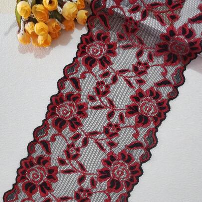 180厘米/1条弹力蕾丝花边，亲肤透气，适用于服装、连衣裙领口、袖口、下摆、婚纱、裙子、鞋子、帽子、床上用品、装饰品、家纺、发饰、工艺品等。
