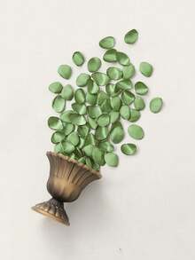 50/100/300/500/1000pcs Artificial Green Rose Petals, Suitable For Wedding Flower Girl Baskets, Aisle Toss, Banquet Table Decor, Party Confetti, Bridal Shower, Romantic Night Decoration - Bright Green Petals - View 6