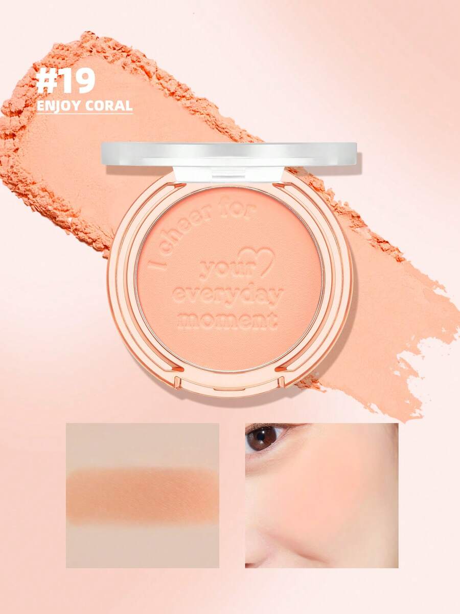 Peripera腮红粉：质地柔滑，轻盈贴合肌肤，粉质细腻无颗粒，不飞粉，防水防汗，持久不晕染，打造自然光泽妆效。4.2克/0.14盎司 - #19 ENJOY CORAL - 查看 1