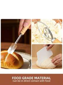 9pcs Bread Baking Tool Set, Oval & Round Proofing Baskets, Dough Mixer, Scraper & Bread Knife, Complete Home Baking Tools For Sourdough Bread - - - View 5