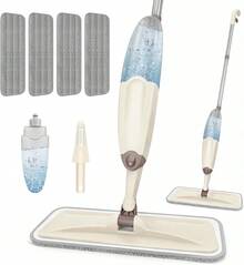 Spray Mop For Floor Cleaning, Wet Mop For Hardwood, Tile, Laminate & Vinyl Floors With 3 Washable Microfiber Pads, Absorbs Pet Hair & Dust, Compatible With  Powermop - Be - Xem 12