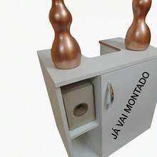 Gabinete Banheiro Pia Coluna Luxo Com 1 Porta Soft Gb - Ecoplanejados - A - Visão 3