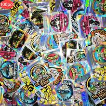 7*10厘米3D激光全息聚酯薄膜袋，100个可重复密封迷你拉链袋，100个防异味包装袋，防水铝箔1克塑料袋 - 彩色 - 查看 12
